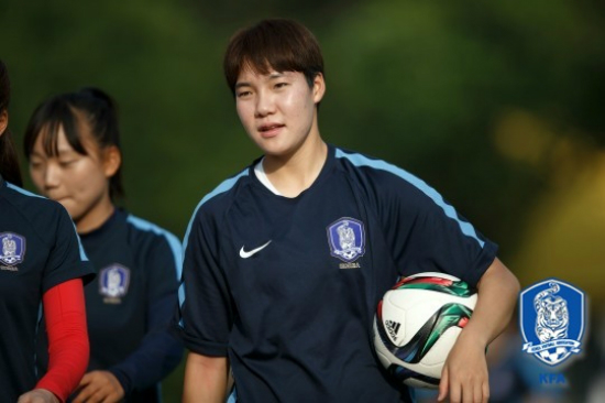 윤덕여감독이이끄는한국여자축구대표팀의공격수이금민.(사진=대한축구협회제공)
