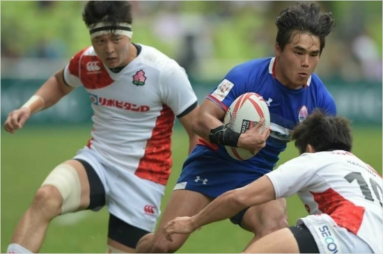 한국럭비대표팀의경기장면.(사진=대한럭비협회제공)