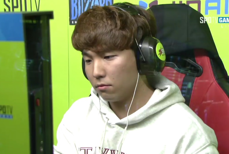 김대엽을 잡아내면서 승률 5할을 맞춘 박령우(사진=스포티비게임즈 생중계 화면 캡처).