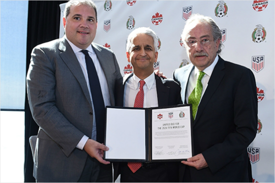 미국과캐나다,멕시코가2026년월드컵공동개최를신청했다.(사진=CONCACAF홈페이지)