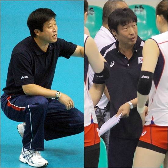 대한민국배구협회는2017년남녀배구대표팀을이끌감독으로김호철(왼쪽),홍성진감독을각각선임했다.(사진=대한민국배구협회제공)