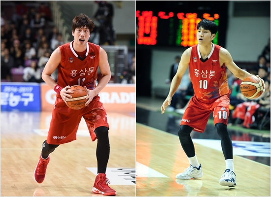 양희종(왼쪽)과문성곤.(사진=KBL제공)