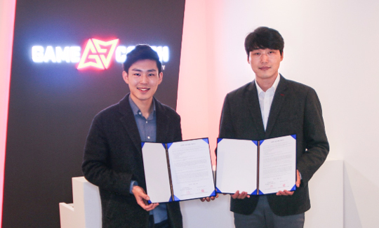 게임코치 송광준 대표(왼쪽)와 루나틱 하이 김상도 대표.