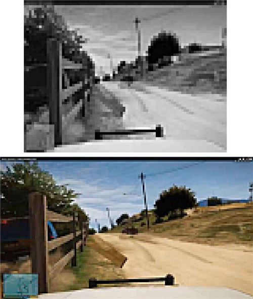 현재의 '찰스' 시각(위)와 V.02에서의 '찰스' 시각(아래)