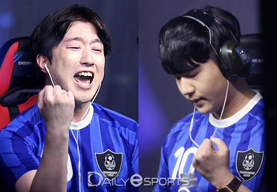 조1위로 4강에 진출한 박준효(왼쪽)와 2위인 임진홍.