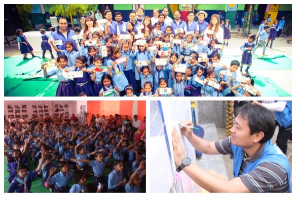 플랜코리아-삼성물산, 인도 빈민가 아이들에 깨끗한 물 선물