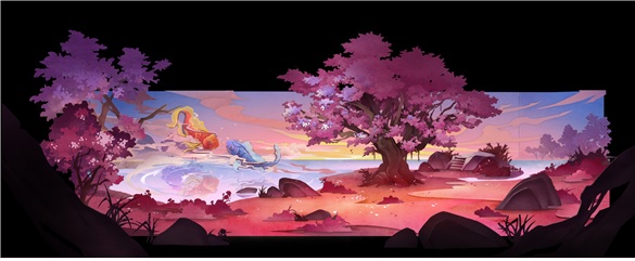 게임에 등장하는 다양한 아트 이미지와 캐릭터 일러스트는 아름답고 풍부한 색감이 돋보인다.