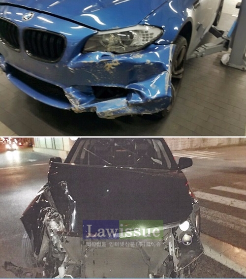 외제차 고의 사고후 보험금 편취.