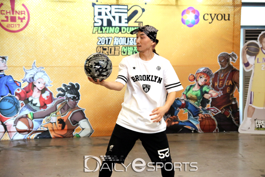 프리스타일 농구 공연.