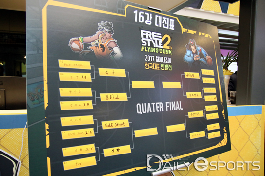 한국대표 선발전 대진표.