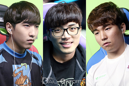 김준호, 변현우, 박령우(왼쪽부터).