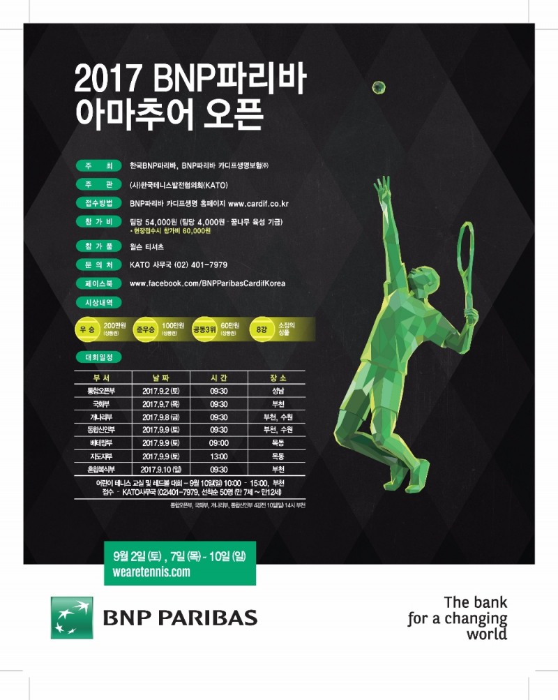 BNP파리바 아마추어 오픈, 참가 접수 시작