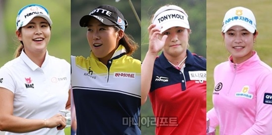 김지현,김해림,이정은6,박민지(왼쪽부터).사진=마니아리포트DB