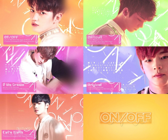 B1A4 동생그룹 온앤오프, 데뷔 앨범 하이라이트 메들리 공개
