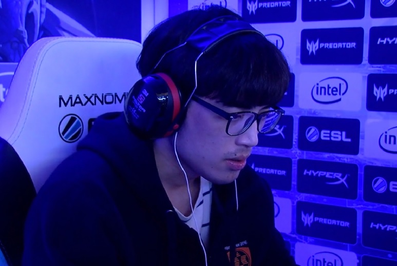 IEM 시즌12 상하이 대회에 참가한 변현우(사진=IEM 생중계 화면 캡처).