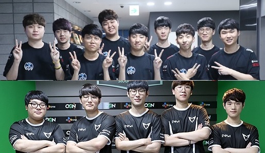 1위 자리를 놓고 맞붙는 롱주 게이밍(위)과 삼성 갤럭시.
