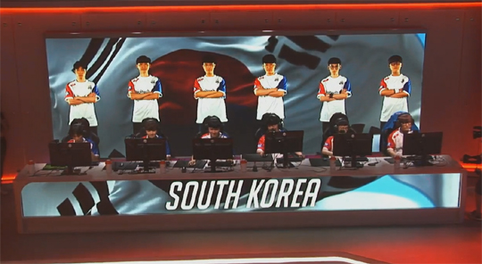 오스트리아를 꺾고 1승을 챙긴 한국대표팀.(사진=오버워치 월드컵 중계 캡처)