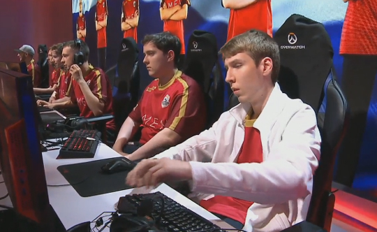 싱가포르를 완파한 러시아.(사진=오버워치 월드컵 중계 캡처)