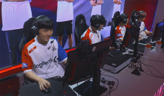 3전 전승으로 E조 1위를 차지한 한국대표팀.(사진=오버워치 월드컵 중계 캡처)