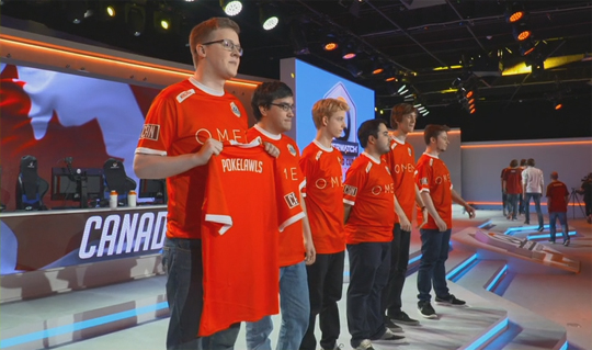 러시아를 꺾고 F조 1위를 차지한 캐나다.(사진=오버워치 월드컵 중계 캡처)