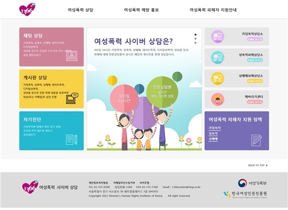 여성폭력 사이버 상담 홈페이지
