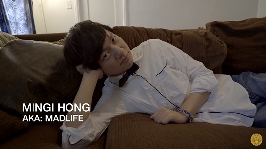 GCU의 뉴페이스 뮤직비디오에 출연한 '매드라이프' 홍민기. (사진=GCU 유튜브 영상 캡처)