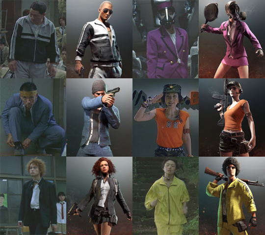 원작과 동일한 게임 스킨들.