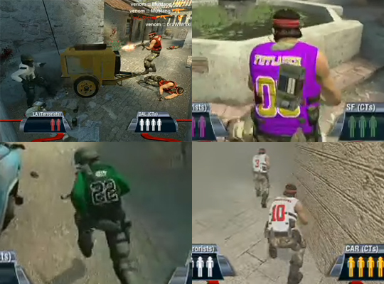 CGS에서 선보였던 각양각색의 유니폼 스킨들.