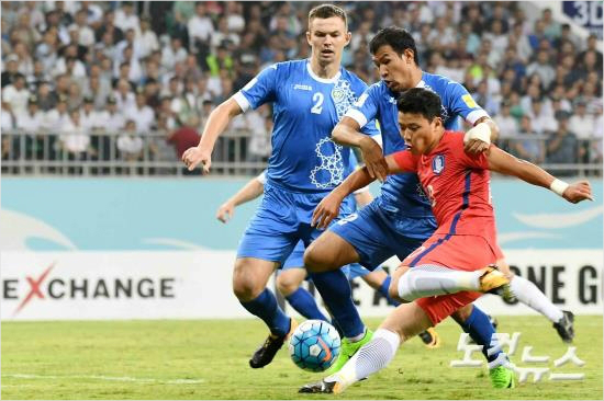 韓 축구, 우즈벡전 0-0 무승부에도 월드컵 진출