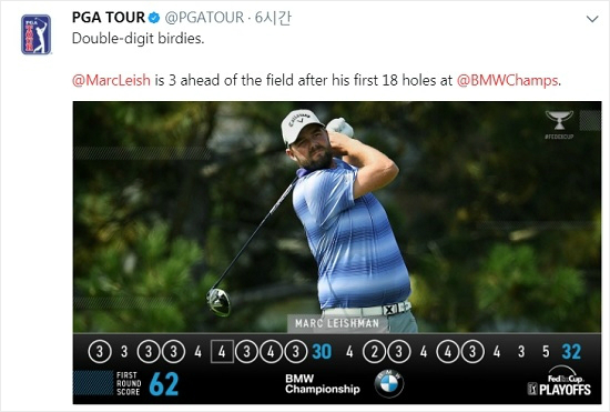 마크 레시먼, BMW 챔피언십 선두로 출발