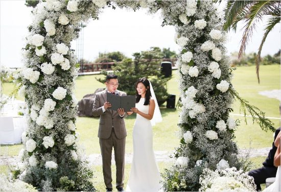 9월의 신부 이지혜, 제주 배경으로 한 예식사진 공개