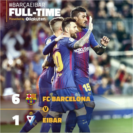 '메시는 메시' 에이바르전 4골…캄프 누 통산 300골