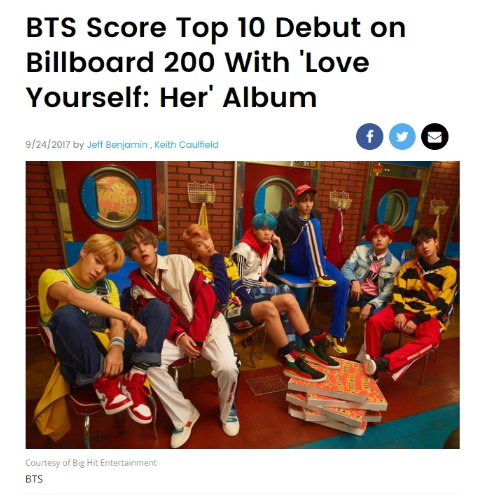 방탄소년단, '빌보드 200' 7위…K팝 앨범 최고 기록
