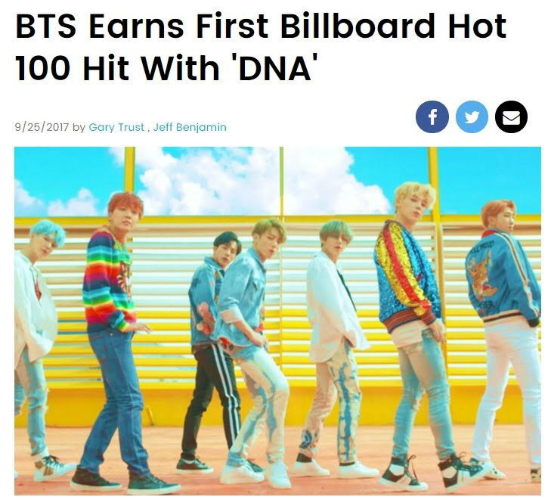 꿈 이룬 소년들, BTS 美빌보드 '핫100' 진입 목표 달성