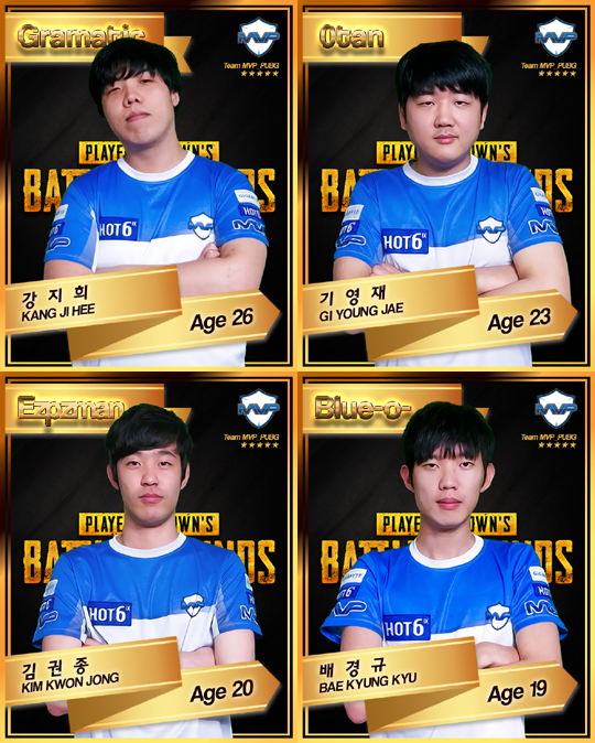 MVP 프로게임단, 배틀그라운드 팀 명단 공개