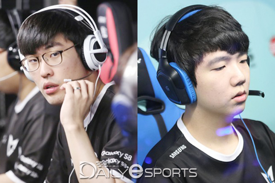 '앰비션' 강찬용(왼쪽)과 '하루' 강민승.