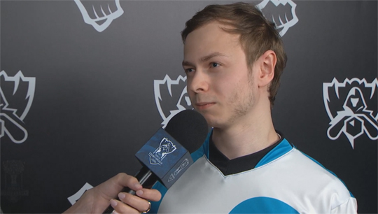 C9의 승리를 이끈 니콜라이 옌센.(사진=롤드컵 중계 캡처)