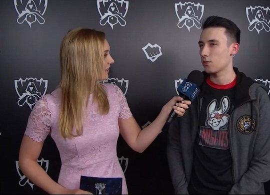 미스피츠의 'PowerOfEvil' 트리스탄 스크라지. (사진=롤드컵 중계 캡처)