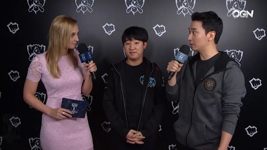 롱주 '칸' 김동하. (사진=롤드컵 중계 캡처)