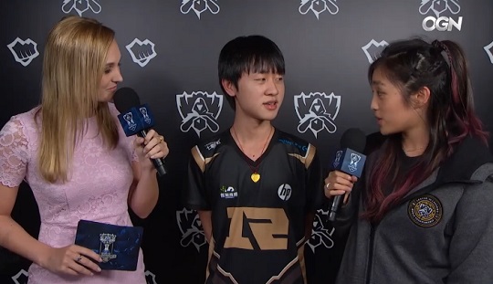 RNG의 'Ming' 시센밍. (사진=롤드컵 중계 캡처)