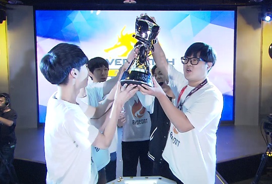 대만 OPC 시즌2에서 전승 우승한 아디언트.(사진=오버워치 퍼시픽 챔피언십 중계 캡처)