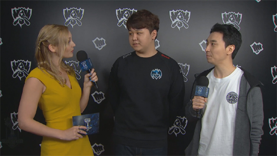 롱주 게이밍 원거리 딜러 '프레이' 김종인.(사진=롤드컵 중계 캡처)