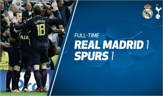 손흥민, 너무 짧은 호날두와 만남…토트넘, 레알과 1-1