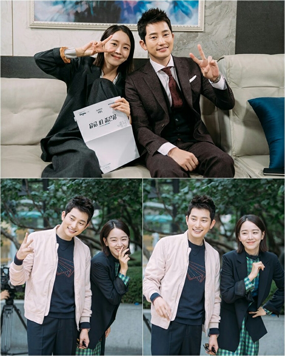 ‘황금빛 내 인생’ 자체 최고 시청률 경신 기념 박시후-신혜선 브이샷