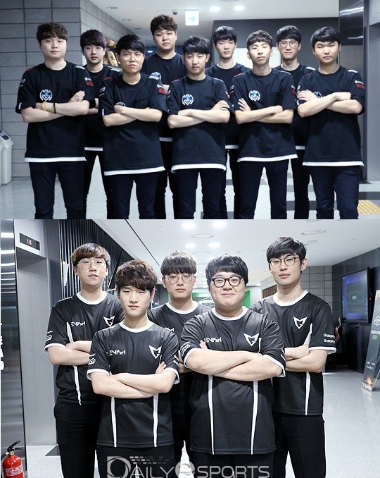 롱주 게이밍(위)과 삼성 갤럭시가 롤드컵 2017 8강에서 맞대결을 펼친다.