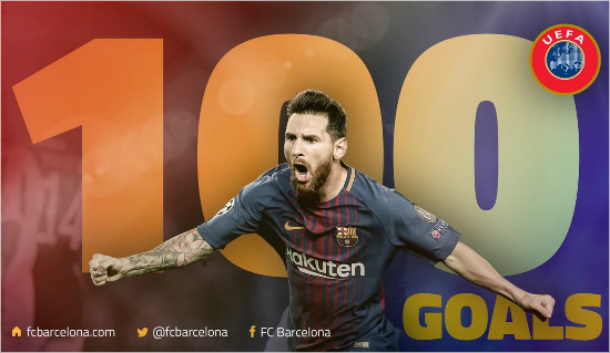 '1명 많아도 메시는 못 막지' 유럽 클럽 대항전 100호골