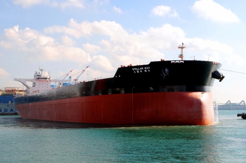 현대삼호중공업이 건조해 지난 2014년 폴라리스쉬핑에 인도한 초대형광석운반선(VLOC)의 모습.(사진=현대중공업)