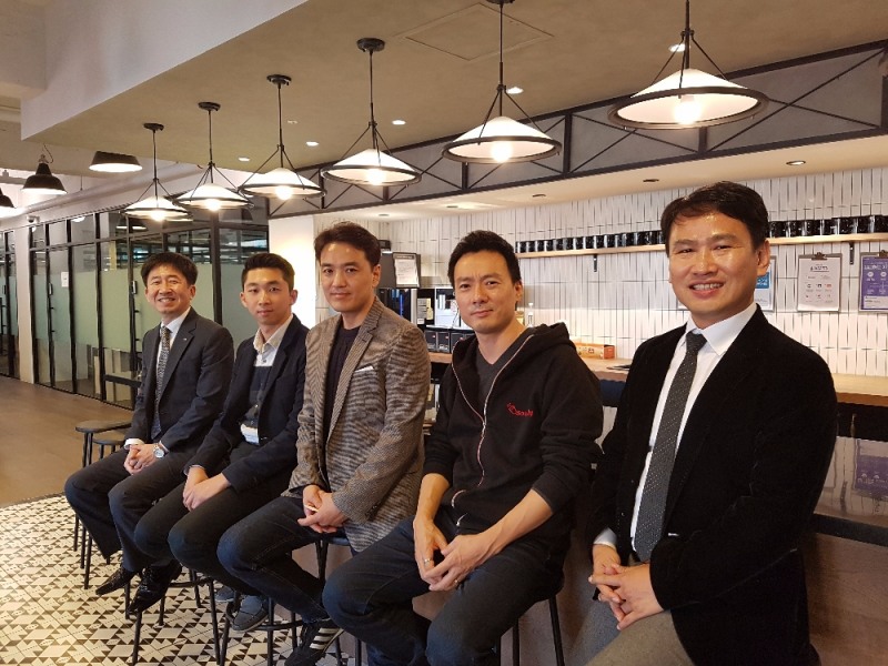 왼쪽부터 KB Innovation HUB 정석일 부장, 아이피엘 서경덕 연구원, 매드업 김국진 이사, 사운들리 김현철 이사, 렌트킹 윤영진 대표