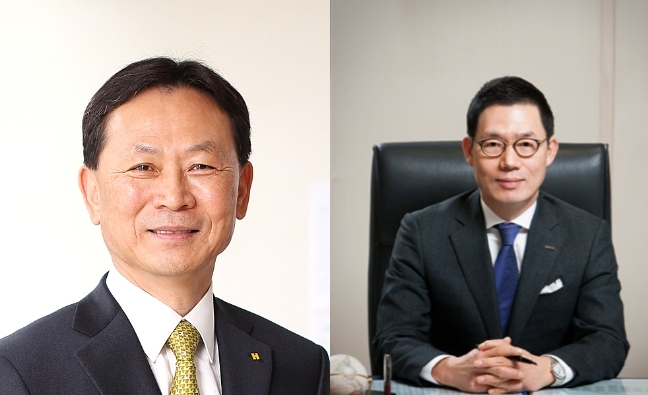 좌측부터 현대해상 이철영 부회장, 롯데손보 김현수 대표이사(사진=뉴시스/롯데손보)