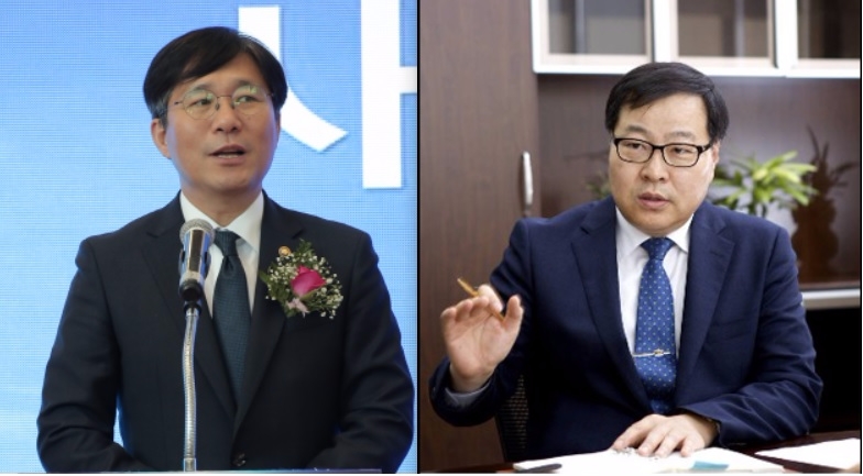 (좌)성윤모 특허청장 (우)이동근 특허정보진흥센터 소장 사진=홈페이지 및 뉴시스